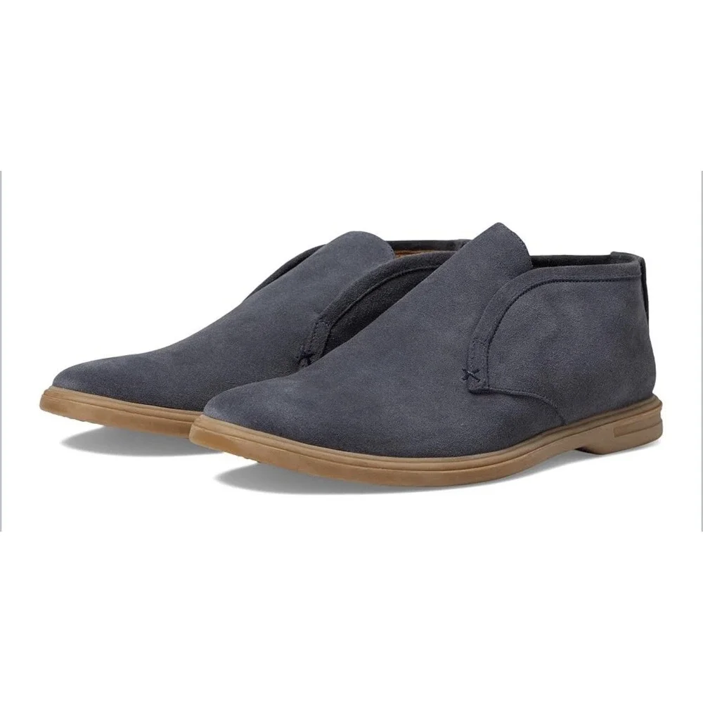 Peter Millar Excursionist Chukka Suede Slip-On Shoe Boot Avio Blue Size 12 NEW